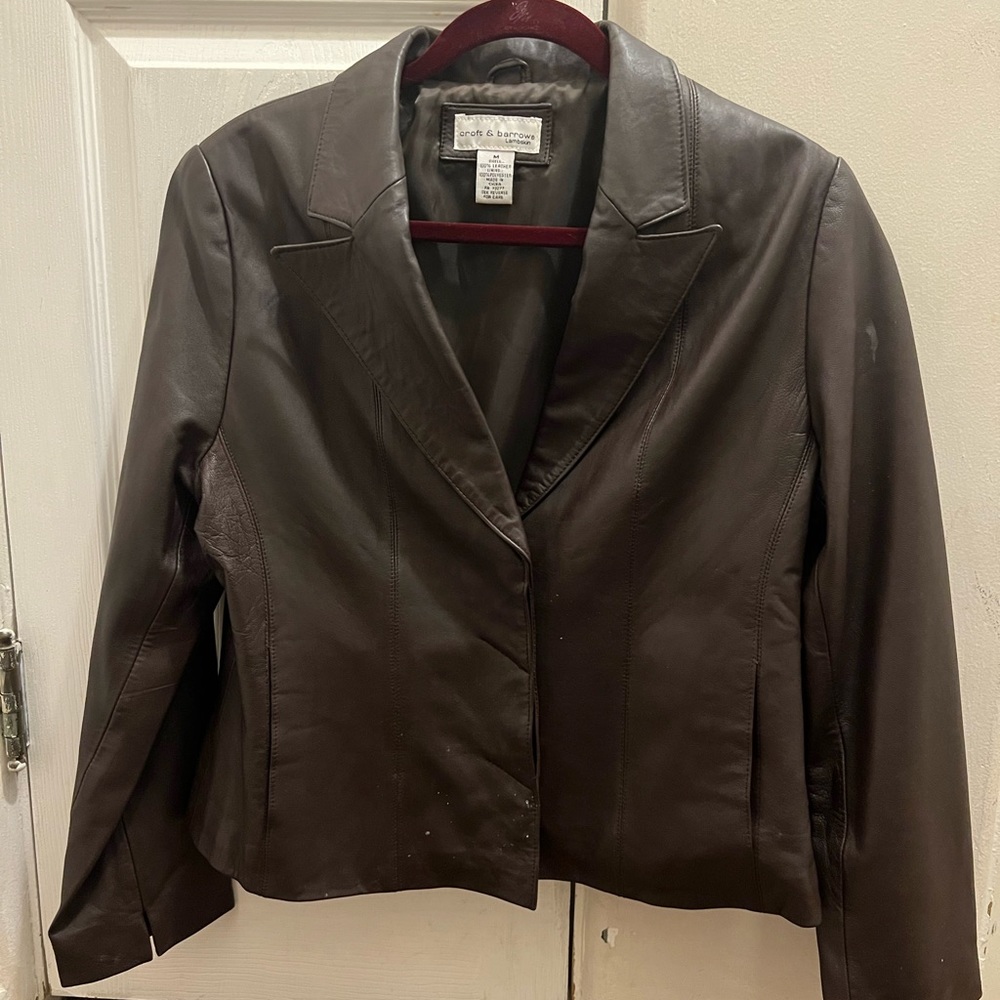 Croft & barrow brown leather jacket